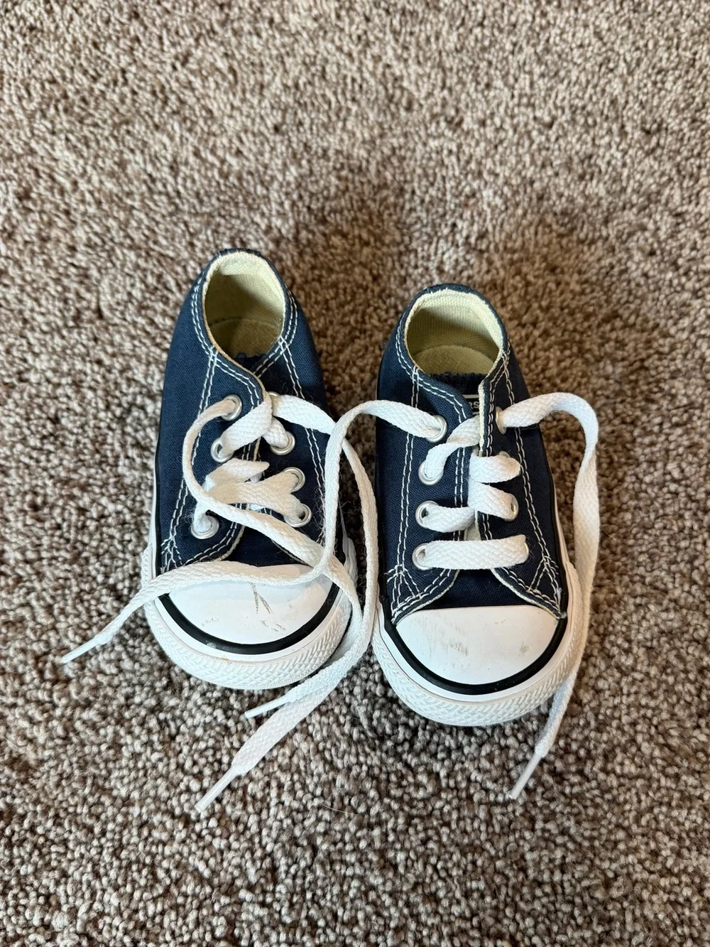 Converse Kids Navy and White Low-Top Sneakers